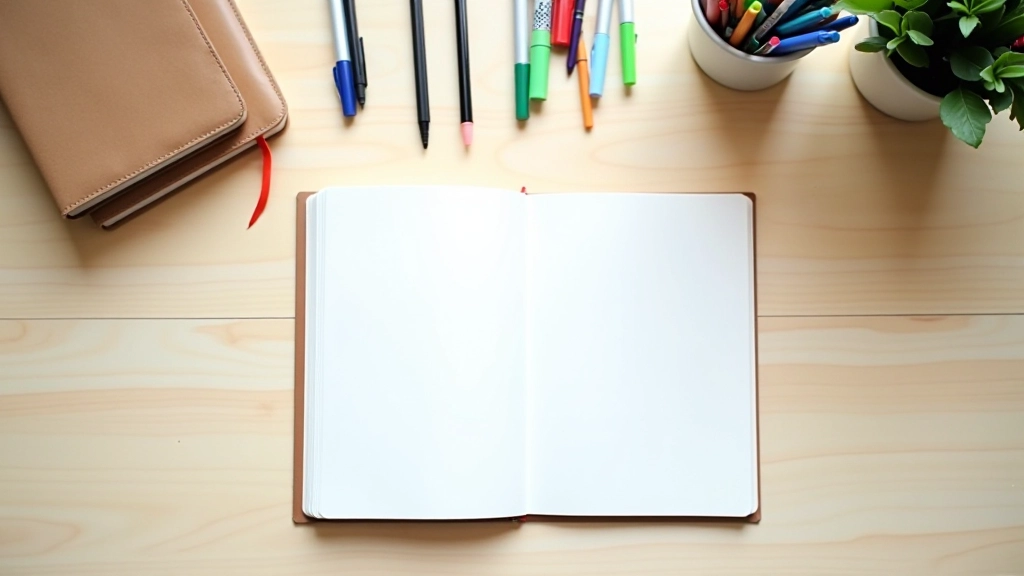 Organized journaling setup with different journals and planning materials